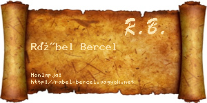 Rábel Bercel névjegykártya